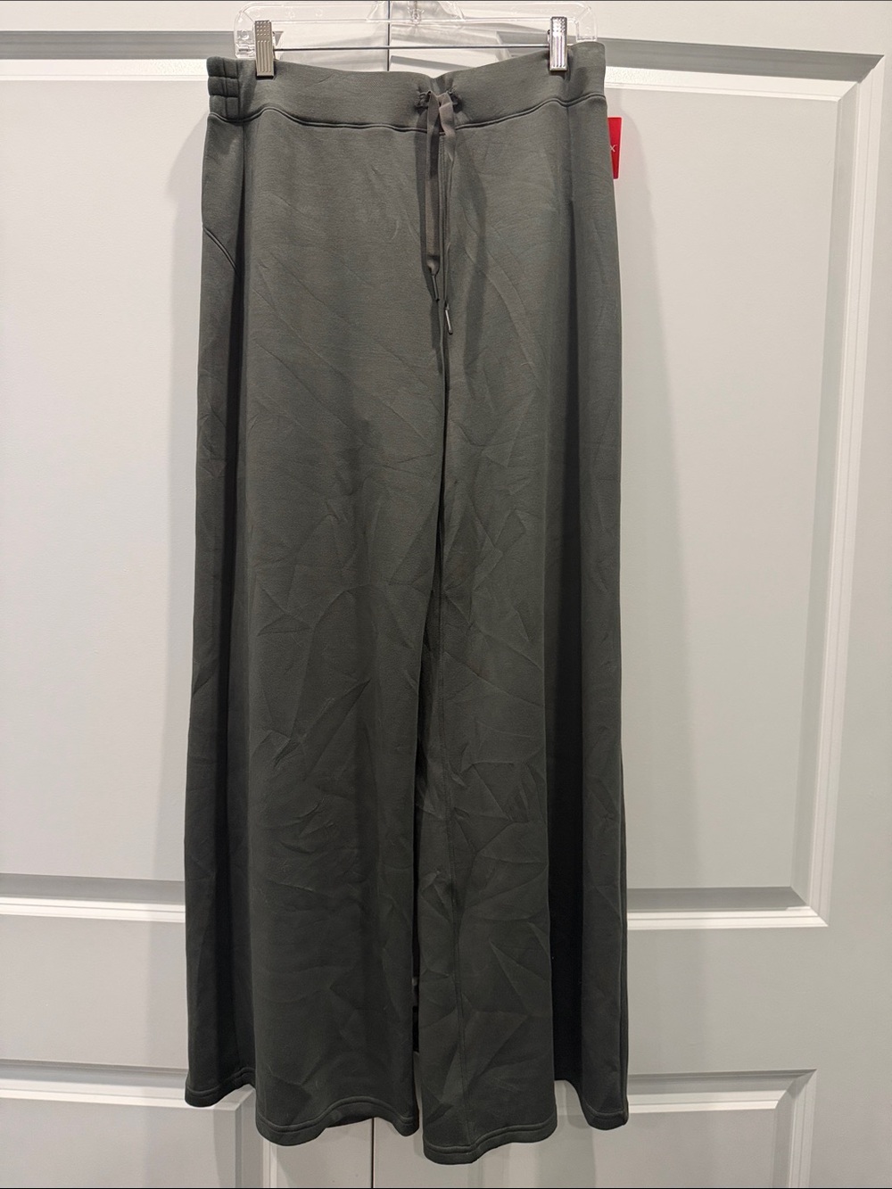 Spanx Air Luxe Wide-Leg Drawstring Pants Dark Palm XL NWT